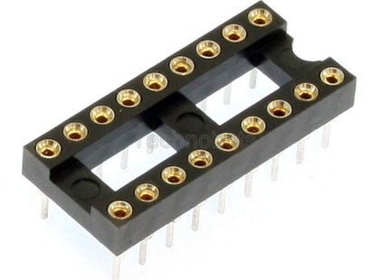 Turned Pin 0.3 inch Dil IC Socket 18 Pin