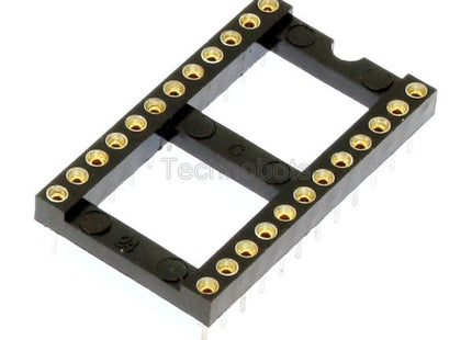 Turned Pin 0.6 inch Dil IC Socket 24 Pin