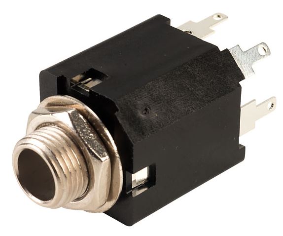6.35mm (1/4") Box Style Panel Mount Stereo Jack Socket