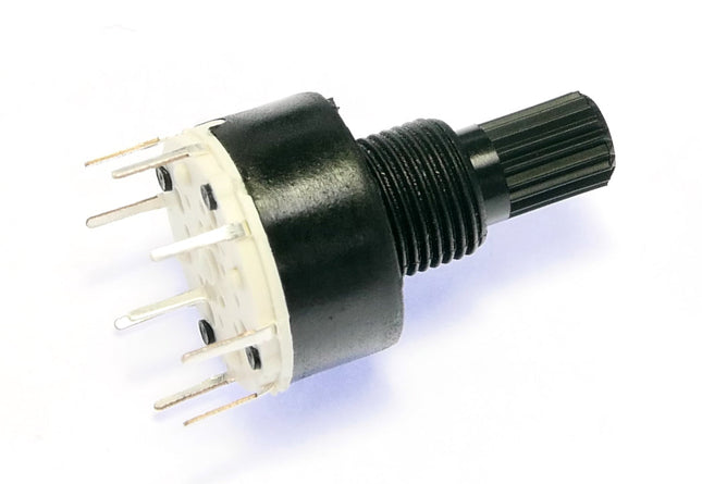 SR16A PCB Mount 16mm Mini-Rotary Switch 8 Way Switch - Short Shaft 