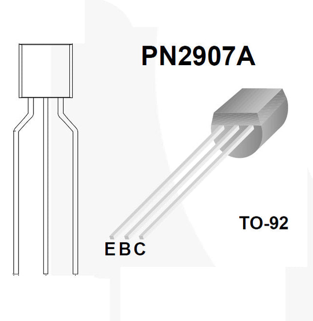 PN2907ATAR PNP 60V 0.8A TO92 Kinked Lead Transistor
