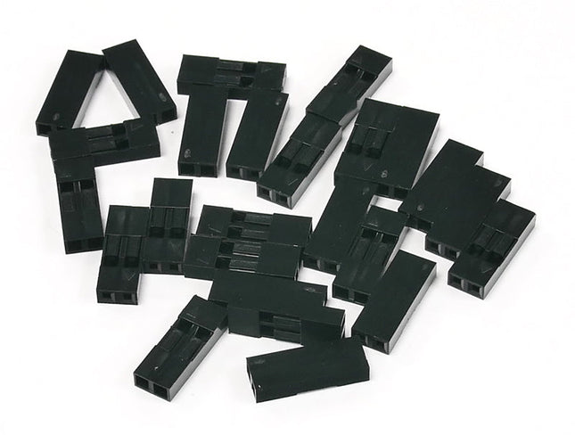 Pack of 25, 2-way Crimp Housings for Pre-Crimped Wires 