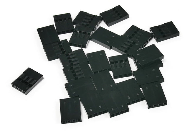 Pack of 25, 4-way Crimp Housings for Pre-Crimped Wires 