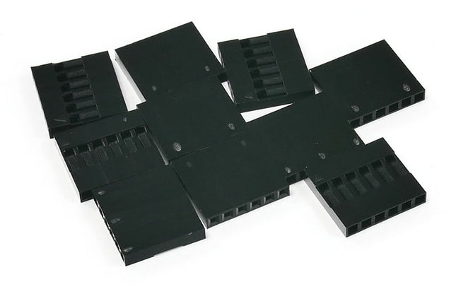 Pack of 10, 6-way Crimp Housings for Pre-Crimped Wires 