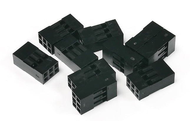 Pack of 10, 2x3-way Crimp Housings for Pre-Crimped Wires 