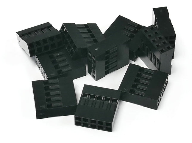 Pack of 10, 2x5-way Crimp Housings for Pre-Crimped Wires 