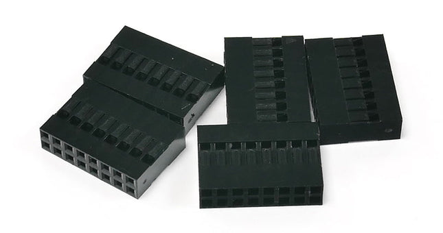 Pack of 5, 2x8-way Crimp Housings for Pre-Crimped Wires 