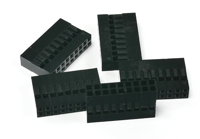 Pack of 5, 2x9-way Crimp Housings for Pre-Crimped Wires 