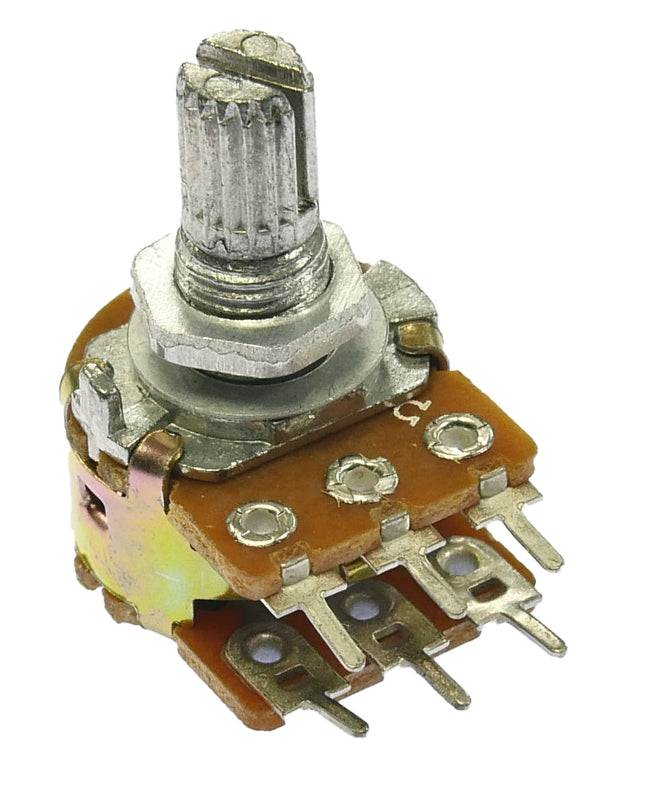Makertronics Short Shaft Dual Gang (Stereo) Linear 1k Potentiometer