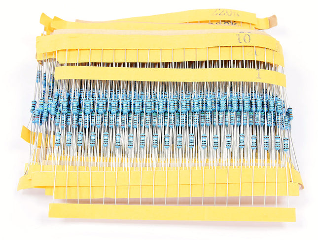 Bag of 820 1% 0.25W Metal Film Resistor, 20 each of 41 Values