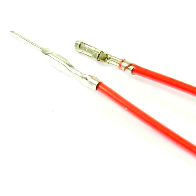 Pre-Crimped F-M 15cm Wire Red