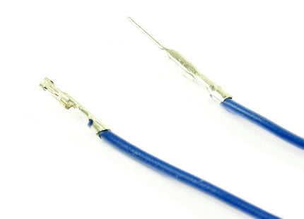 Pre-Crimped F-M 10cm Wire Blue