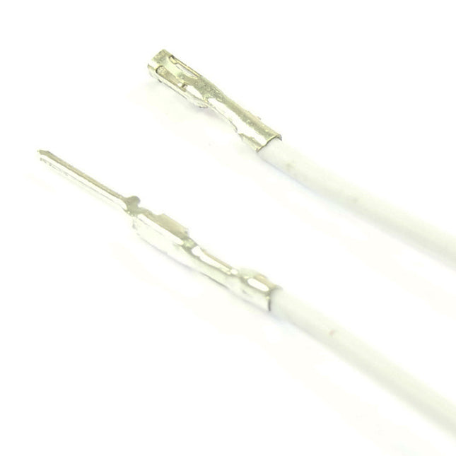 Pre-Crimped F-M 15cm Wire White