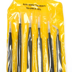Set of 6 ESD Anti-Static Tweezers