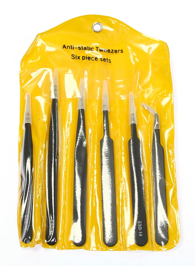 Set of 6 ESD Anti-Static Tweezers