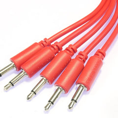 3.5mm Eurorack 15cm Red Synth Patch Leads Pack of 5