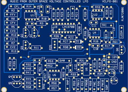 MFOS VCLFO Synth Module Bare PCB