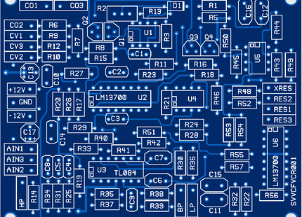 MFOS VCF State Variable Synth Module Bare PCB
