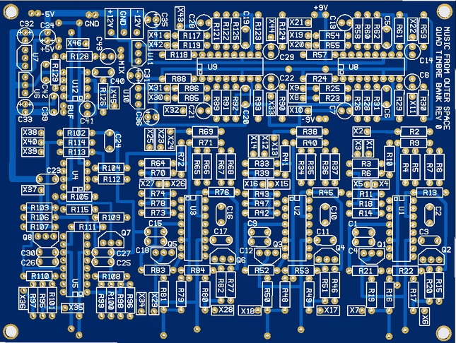 MFOS Quad Timbre Bank Bare PCB