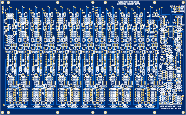 MFOS 12 Channel Vocoder Bare PCB