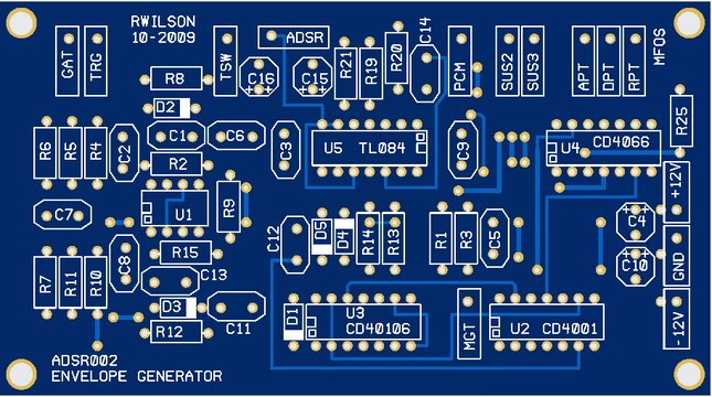 MFOS ADSR Synth Module Bare PCB