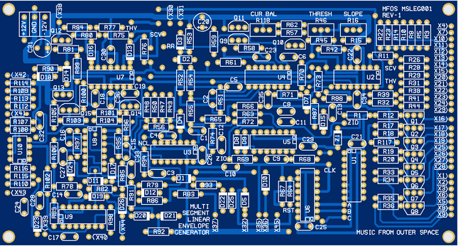 MFOS Seven Segment Linear Envelope Generator Bare PCB