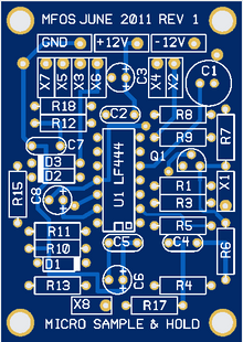 MFOS Micro Sample and Hold Synth Module Bare PCB