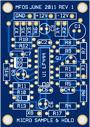 MFOS Micro Sample and Hold Synth Module Bare PCB