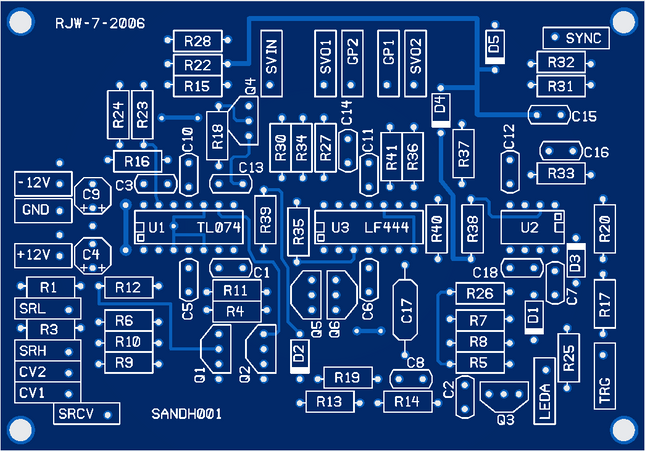 MFOS Sample & Hold VC Clock Synth Module Bare PCB