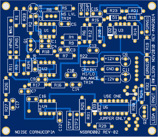 MFOS Noise Cornucopia Synth Module Bare PCB