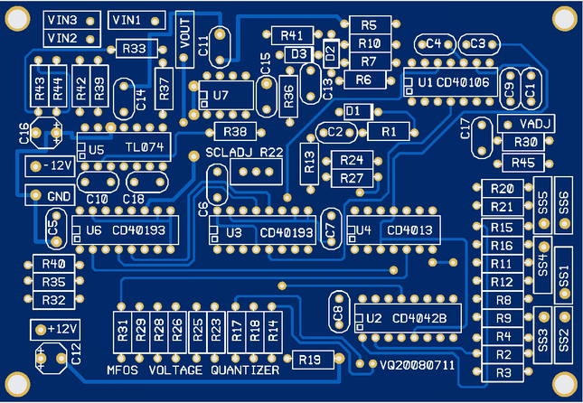 MFOS Voltage Quantizer Synth Module Bare PCB