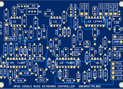 MFOS Single Buss Keyboard Controller Bare PCB