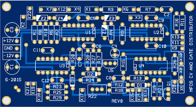 MFOS CV & Gate Expander Bare PCB