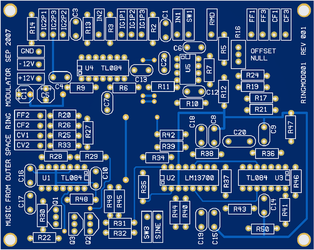 MFOS Ring Modulator Synth Module Bare PCB