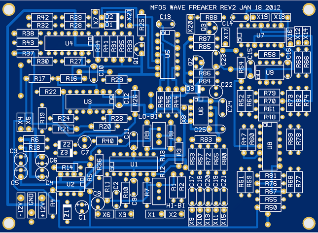 MFOS Wave Freaker Synth Module Bare PCB