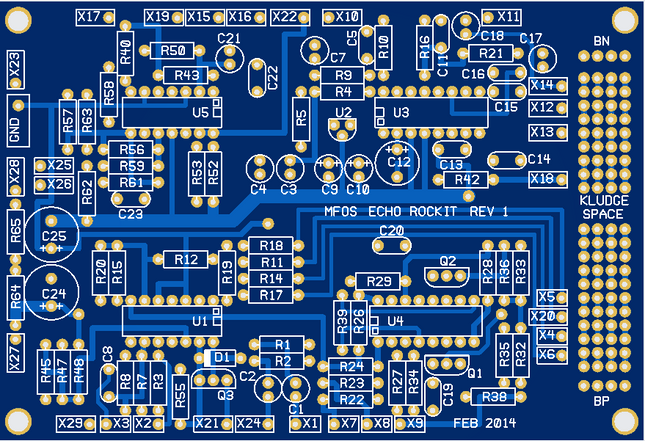 MFOS Echo Rockit Noise Box Bare PCB