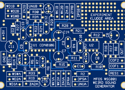 MFOS Weird Sound Generator Bare PCB