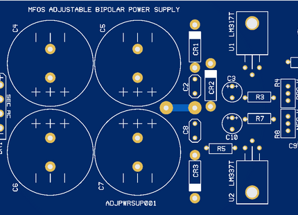 MFOS Adjustable Bipolar Power Supply Bare PCB
