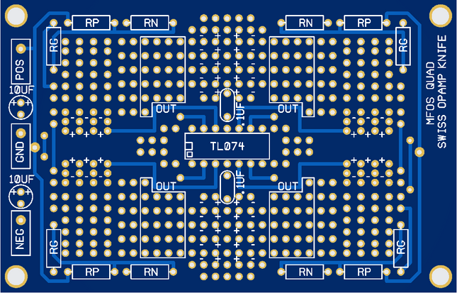 MFOS Swiss OpAmp Knife Bare PCB (Pack of 3)
