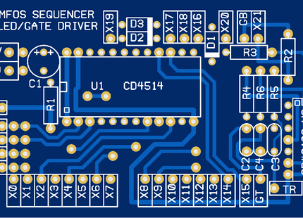 MFOS 16-Step Auxilliary Gate/LED Driver Bare PCB