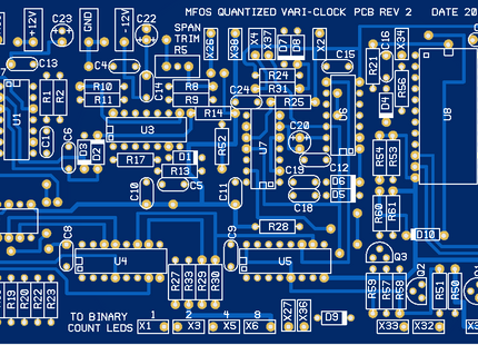 MFOS 16 Step Sequencer Vari-Clock PCB