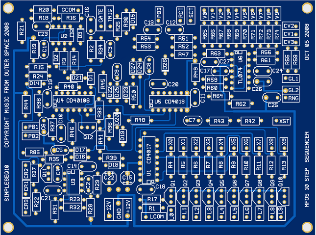 MFOS 10 Step Sequencer PCB