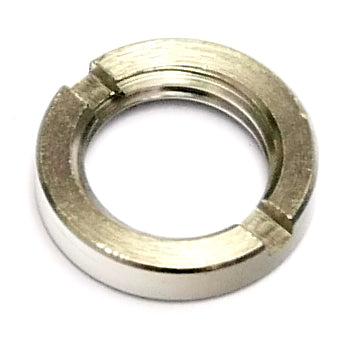 BZP lotted Round Pot Nut 9.5mm Diameter for M7x0.75 Threads