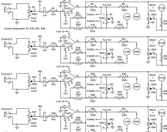 MFOS Stereo Panning Mixer Synth Module DIY Electronics Parts Kit