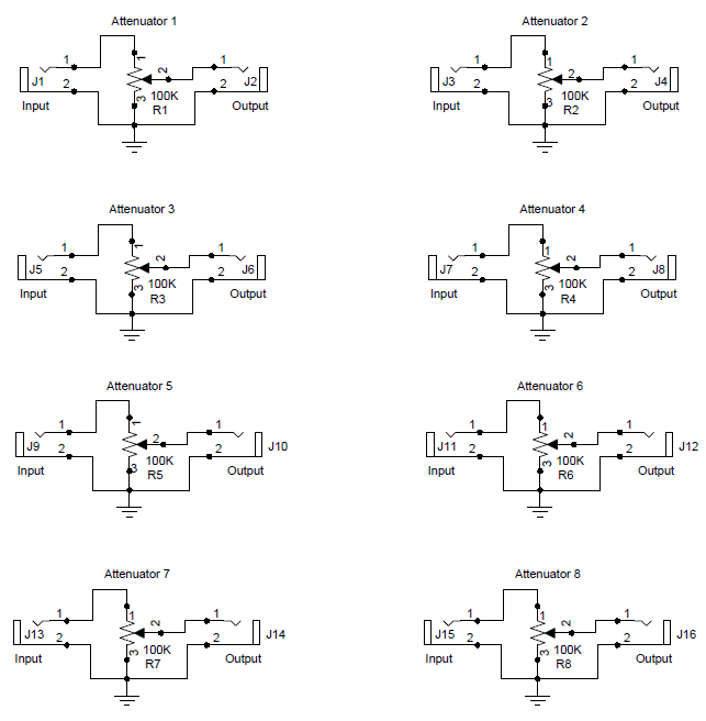 MFOS Octal Attenuator DIY Electronics Parts Kit