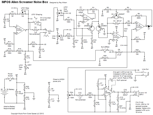 MFOS Alien Screamer DIY Electronics Parts Kit
