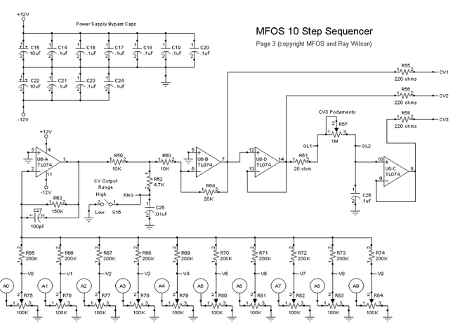 MFOS 10-Step Analogue Sequencer DIY Electronics Parts Kit