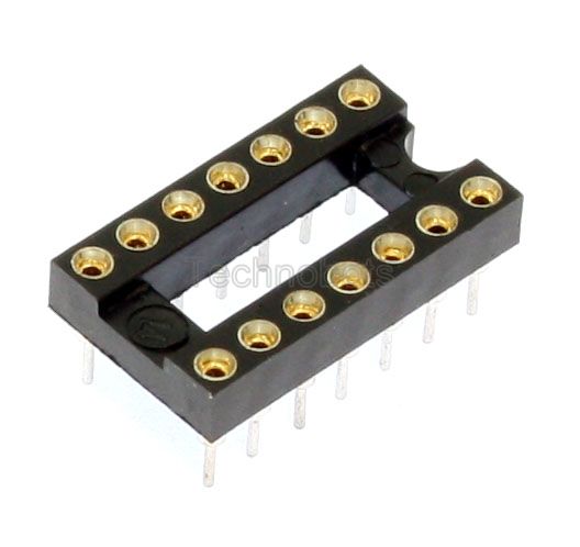 Turned Pin 0.3 inch Dil IC Socket 14 Pin