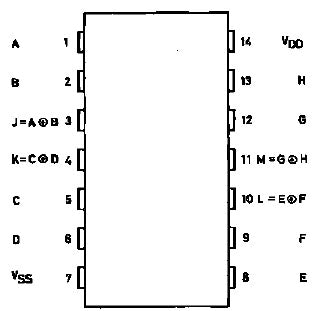 4070B Quad 2 Input Exclusive Or Gate