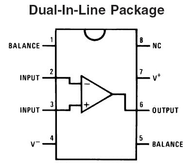 Op-Amp LF411CP JFET Low Offset 8-Pin DIP
